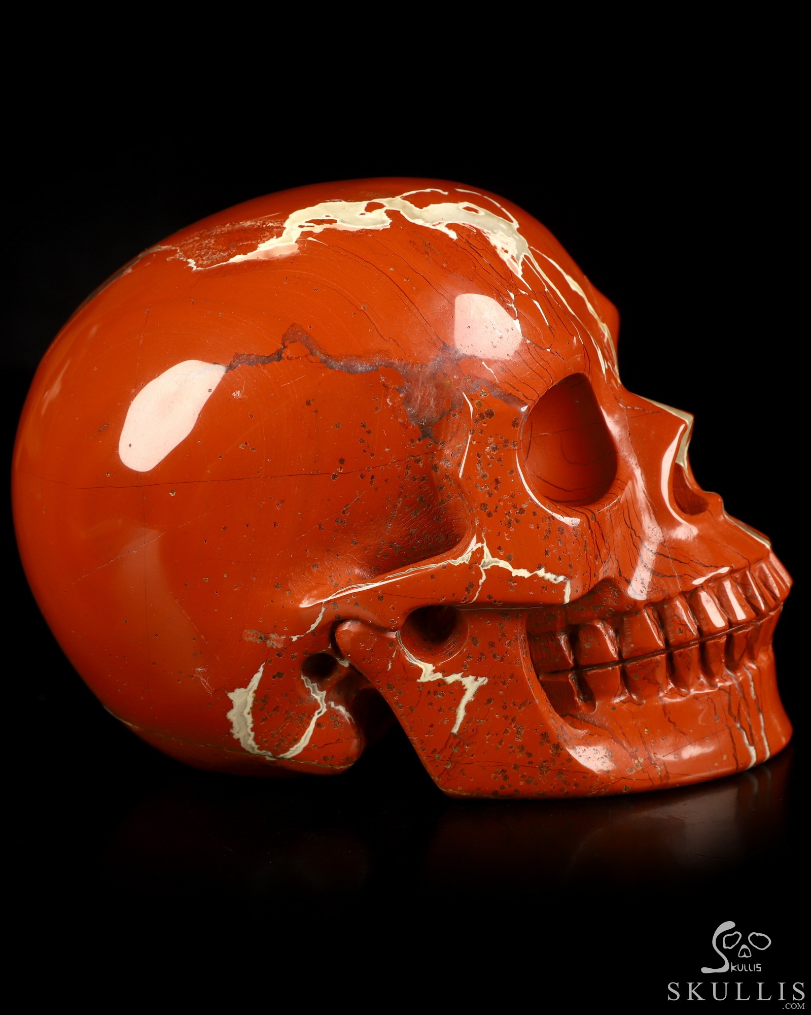 5.0" Red Jasper Hand Carved Crystal Skull, Realistic, Crystal Healing 5.0" Red Jasper Hand Carved Crystal Skull, Realistic, Crystal Healing
