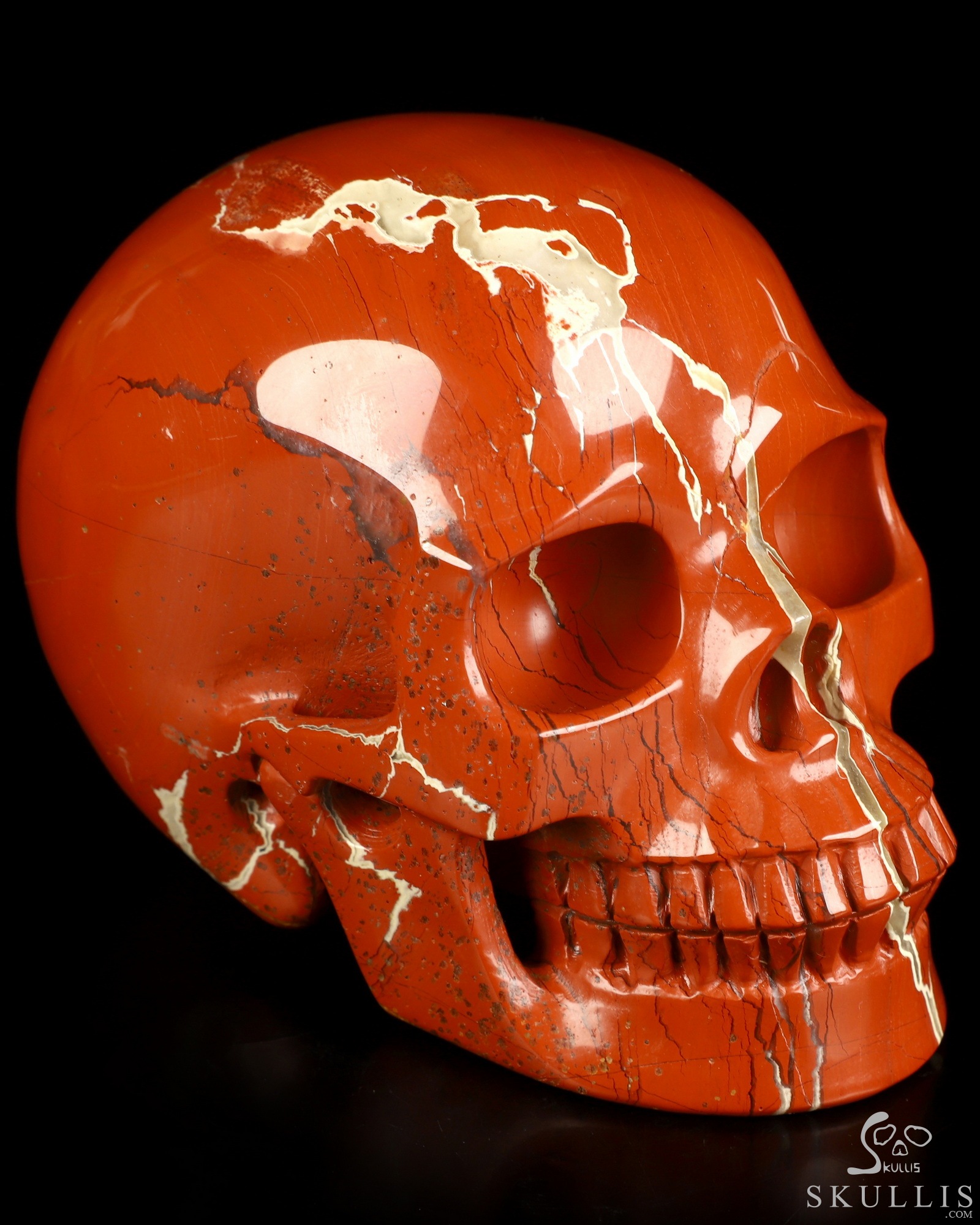 5.0" Red Jasper Hand Carved Crystal Skull, Realistic, Crystal Healing 5.0" Red Jasper Hand Carved Crystal Skull, Realistic, Crystal Healing