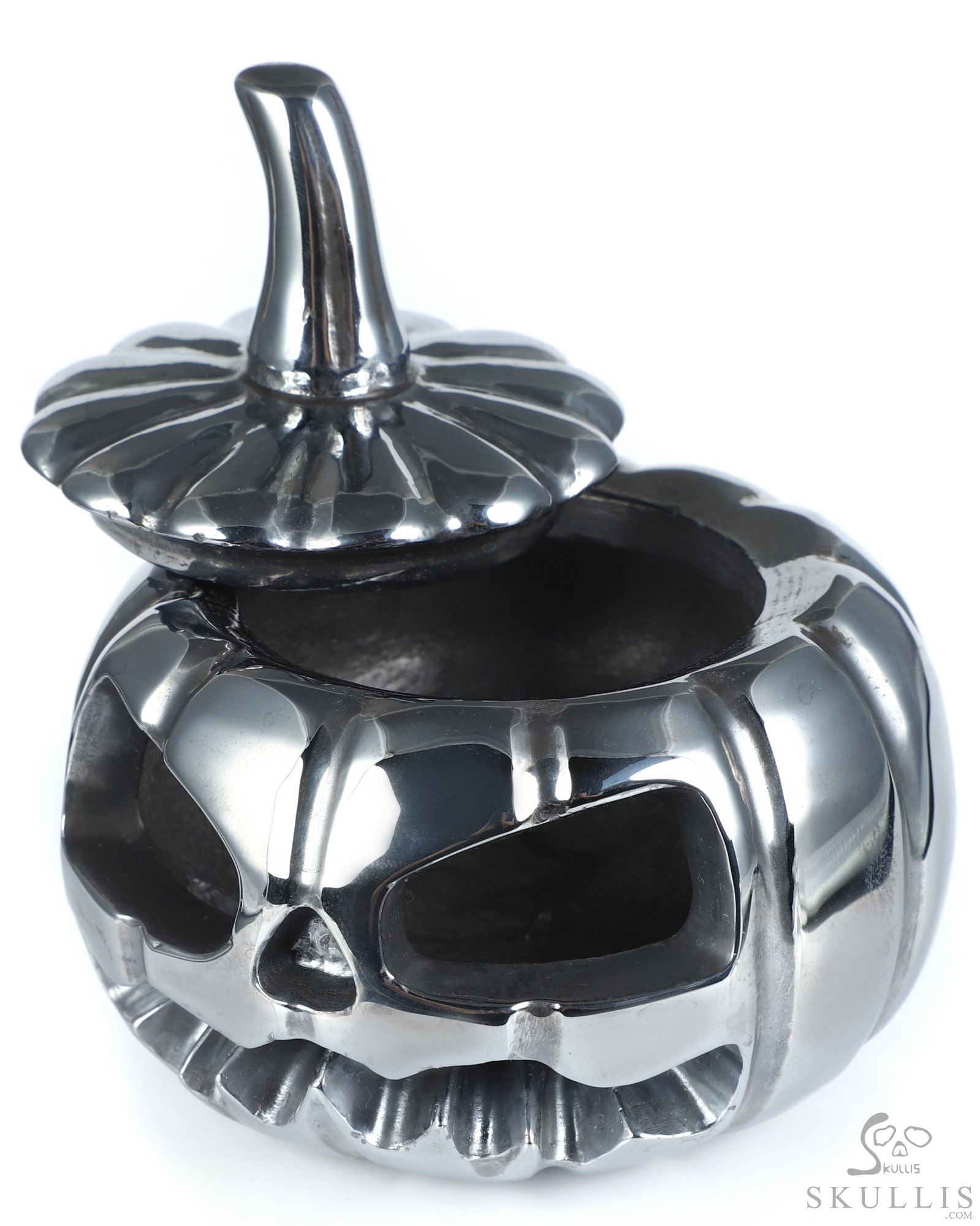 4.1" Tera-hertz Hand Carved Hollow Jack-O'-Lantern Pumpkin Crystal Skull Sculpture, Crystal Healing 4.1" Tera-hertz Hand Carved Hollow Jack-O'-Lantern Pumpkin Crystal Skull Sculpture, Crystal Healing