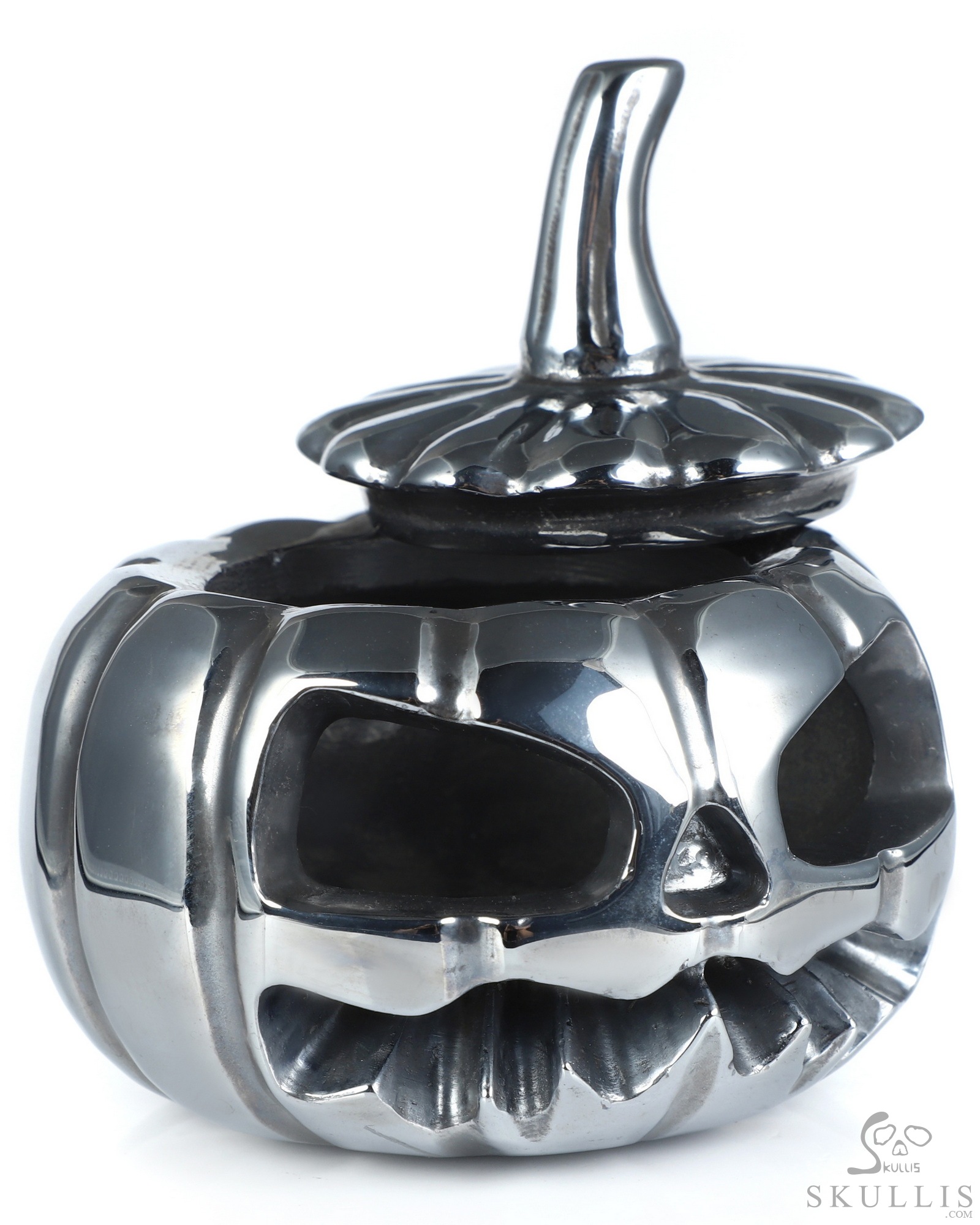 4.1" Tera-hertz Hand Carved Hollow Jack-O'-Lantern Pumpkin Crystal Skull Sculpture, Crystal Healing 4.1" Tera-hertz Hand Carved Hollow Jack-O'-Lantern Pumpkin Crystal Skull Sculpture, Crystal Healing