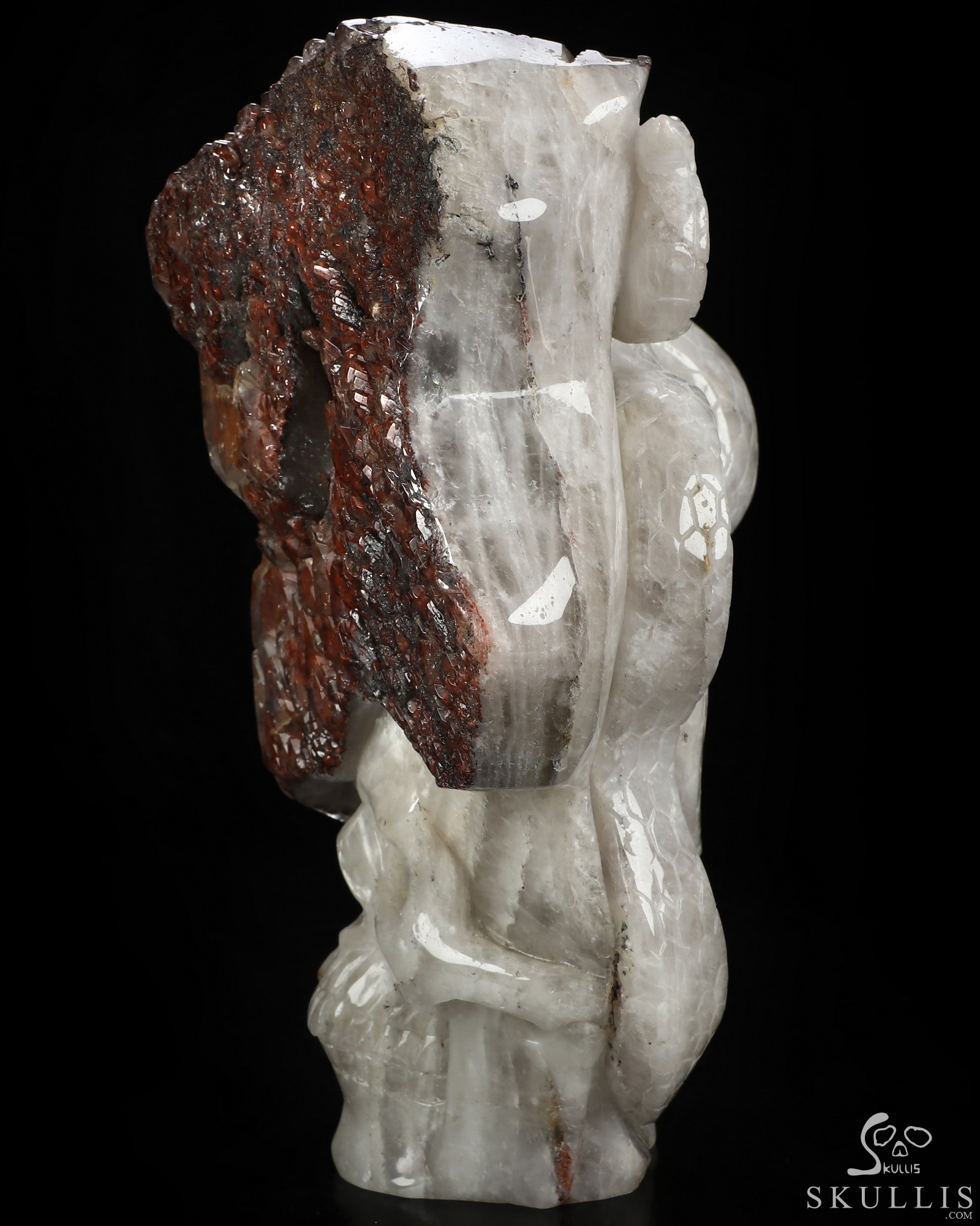 Oct 2, 2026 ACSAD (A Crystal Skull a Day) - The Stone Was Warm - 8.5" Red Quartz Hand Carved Serpent & Crystal Skull Sculpture With Labradorite Eyes, Crystal Healing Oct 2, 2026 ACSAD (A Crystal Skull a Day) - The Stone Was Warm - 8.5" Red Quartz Hand Carved Serpent & Crystal Skull Sculpture With Labradorite Eyes, Crystal Healing