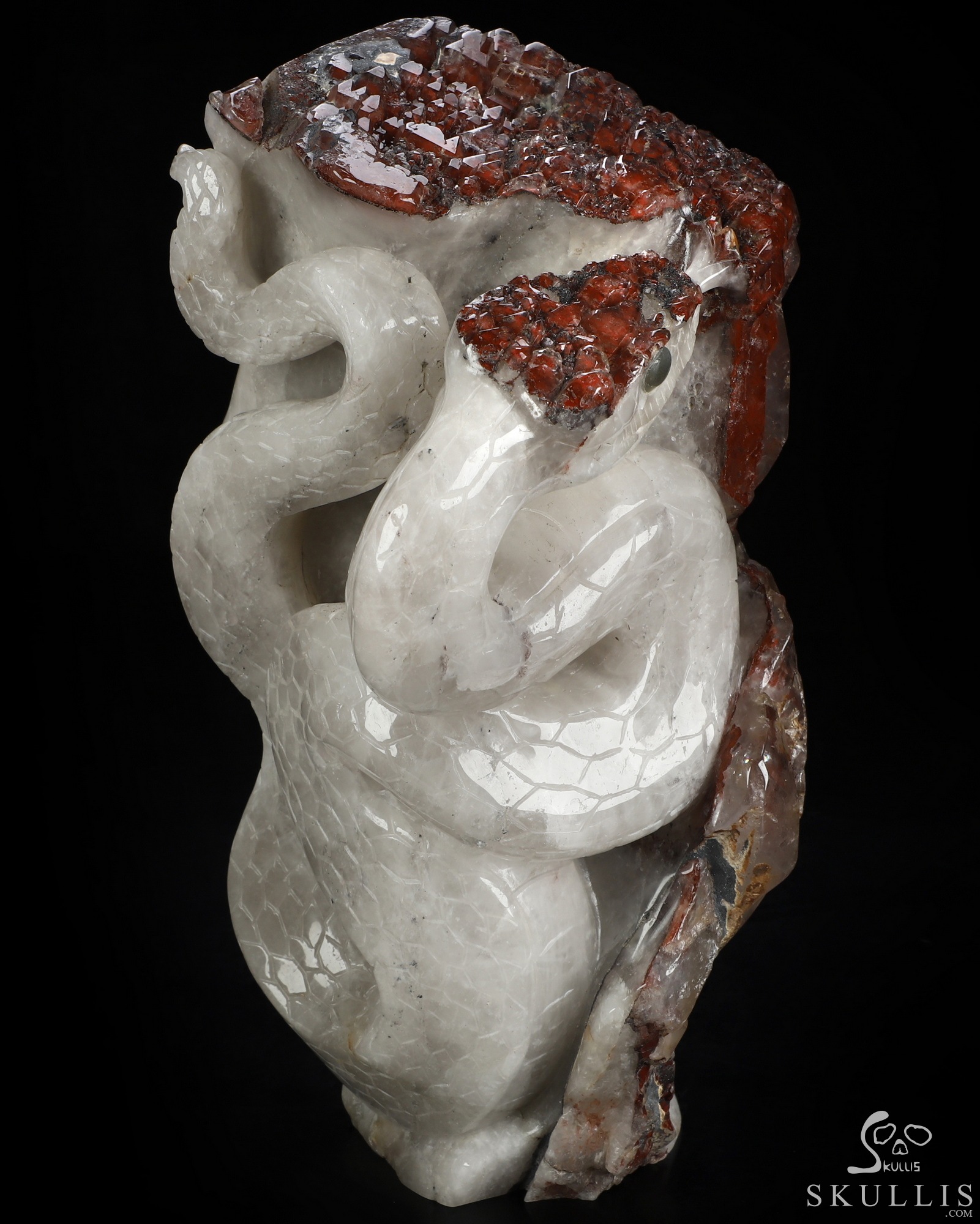 Oct 2, 2026 ACSAD (A Crystal Skull a Day) - The Stone Was Warm - 8.5" Red Quartz Hand Carved Serpent & Crystal Skull Sculpture With Labradorite Eyes, Crystal Healing Oct 2, 2026 ACSAD (A Crystal Skull a Day) - The Stone Was Warm - 8.5" Red Quartz Hand Carved Serpent & Crystal Skull Sculpture With Labradorite Eyes, Crystal Healing
