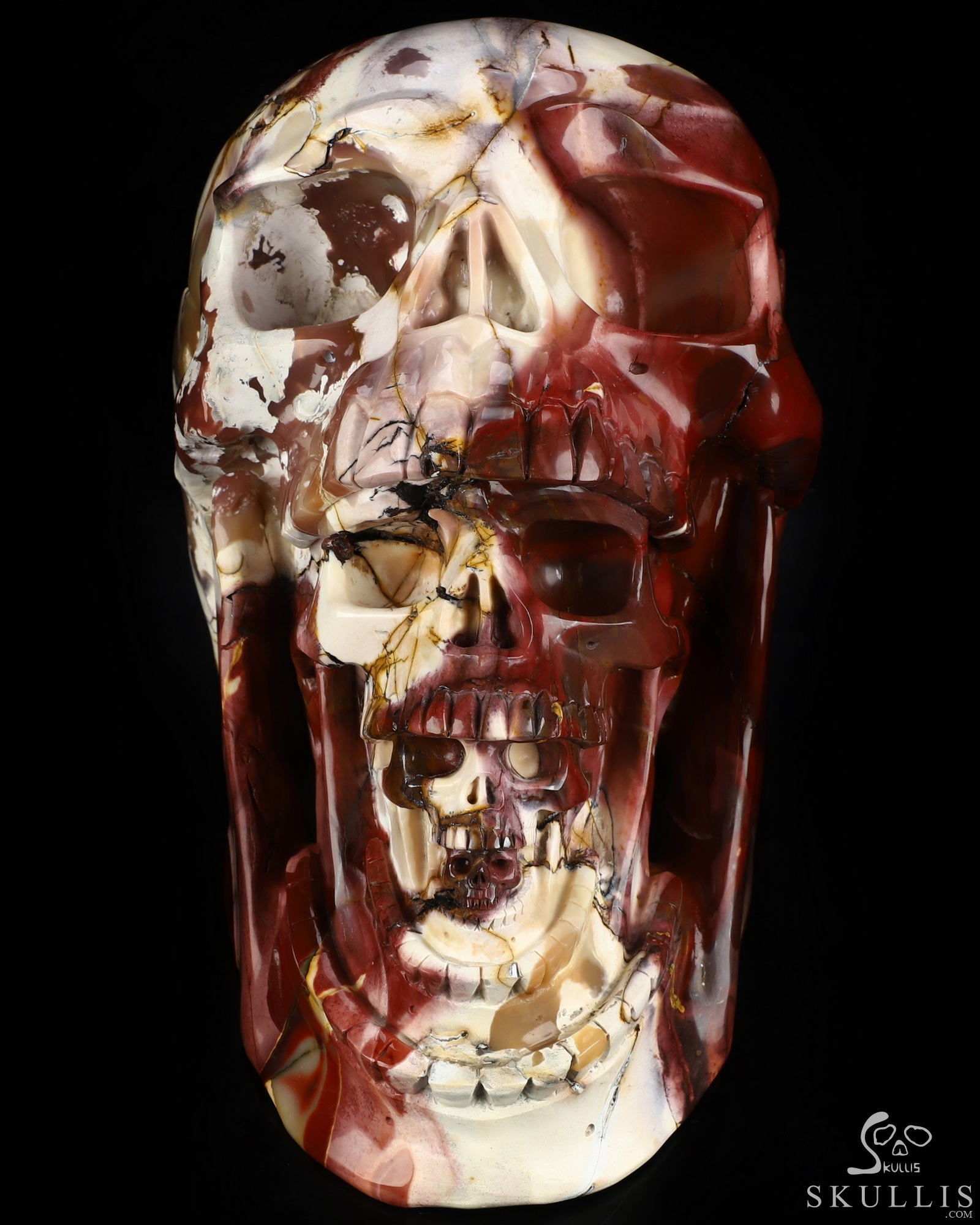Oct 4, 2026 ACSAD (A Crystal Skull a Day) - Skullception - 9.4" Mookaite Jasper Hand Carved Crystal Skull Fine Art Sculpture, Crystal Healing Oct 4, 2026 ACSAD (A Crystal Skull a Day) - Skullception - 9.4" Mookaite Jasper Hand Carved Crystal Skull Fine Art Sculpture, Crystal Healing