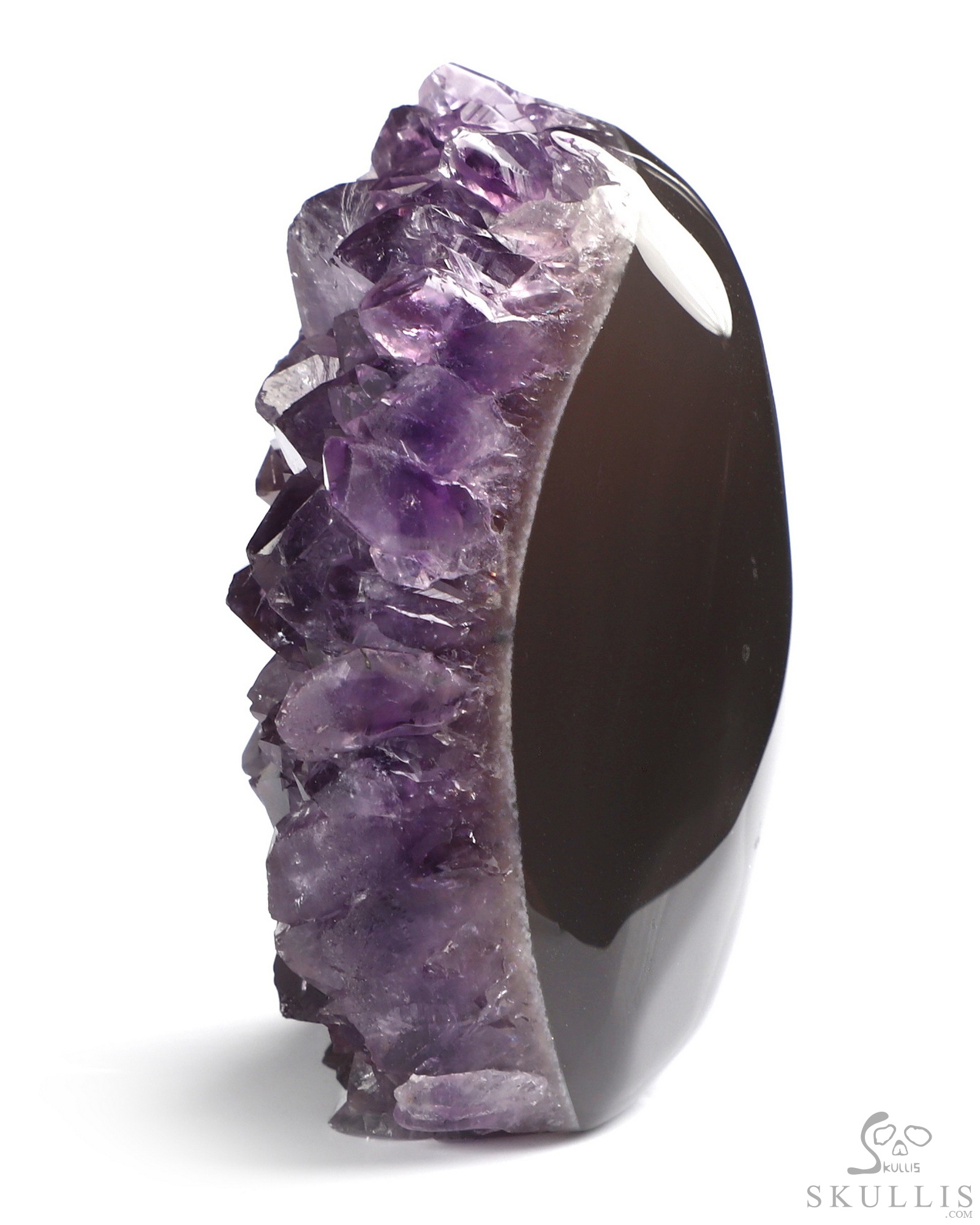2.0" Agate Amethyst Druse Hand Carved Crystal Skull Fine Art Sculpture, Crystal Healing 2.0" Agate Amethyst Druse Hand Carved Crystal Skull Fine Art Sculpture, Crystal Healing