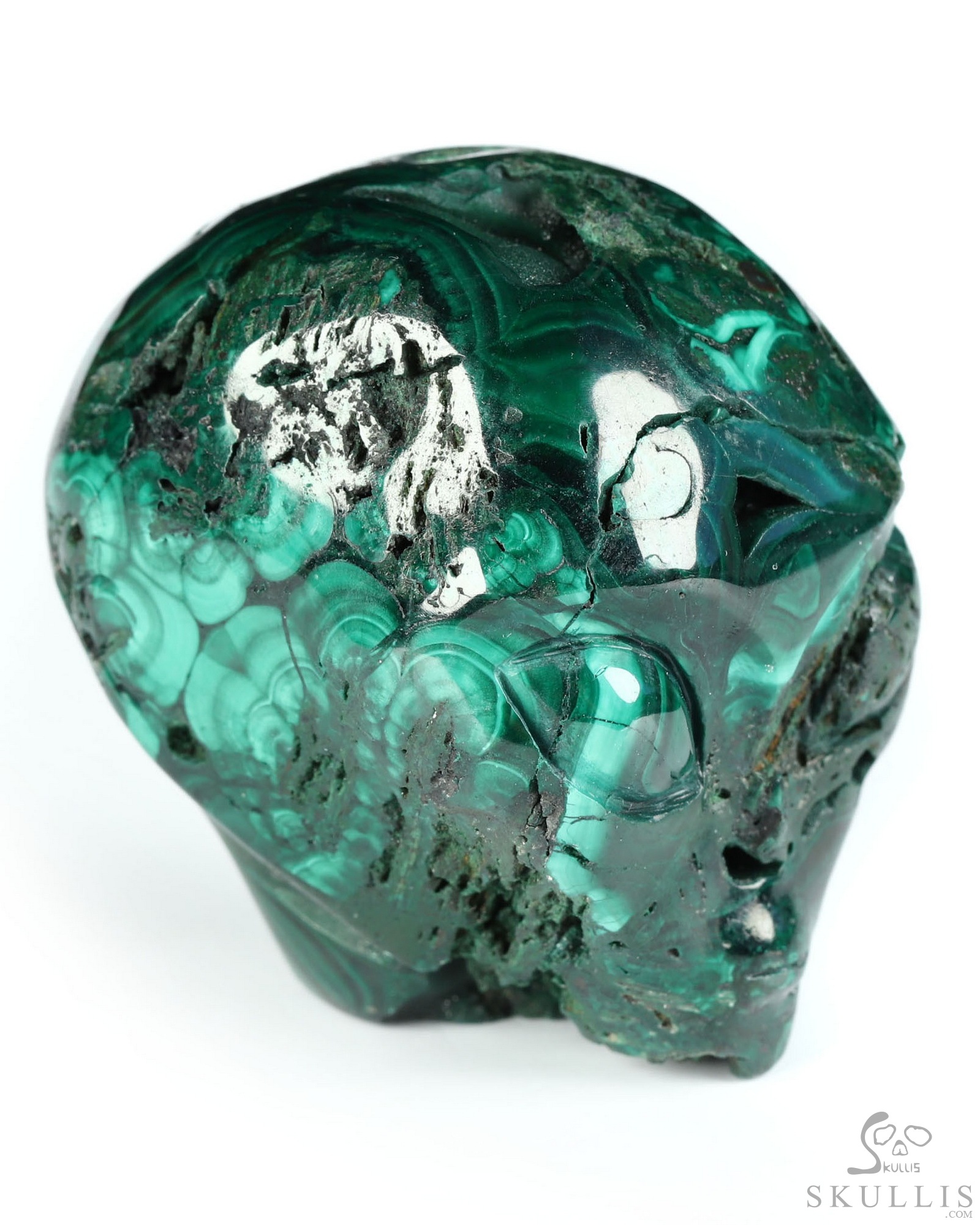 Gemstone 1.9" Malachite Star Being Female Alien Crystal Skull Companion, Hand Carved Gemstone Fine Art Sculpture, Reiki Healing Stone Statue Gemstone 1.9" Malachite Star Being Female Alien Crystal Skull Companion, Hand Carved Gemstone Fine Art Sculpture, Reiki Healing Stone Statue