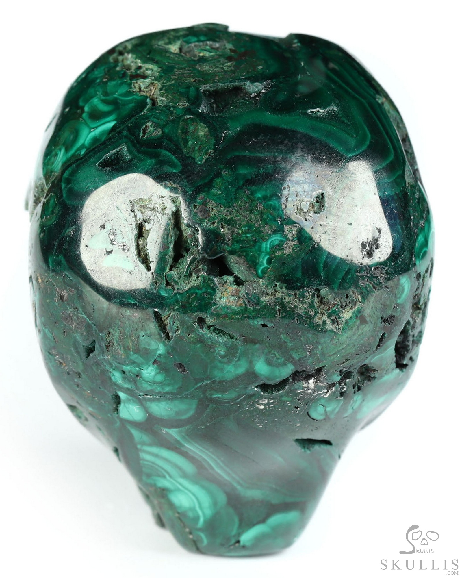 Gemstone 1.9" Malachite Star Being Female Alien Crystal Skull Companion, Hand Carved Gemstone Fine Art Sculpture, Reiki Healing Stone Statue Gemstone 1.9" Malachite Star Being Female Alien Crystal Skull Companion, Hand Carved Gemstone Fine Art Sculpture, Reiki Healing Stone Statue