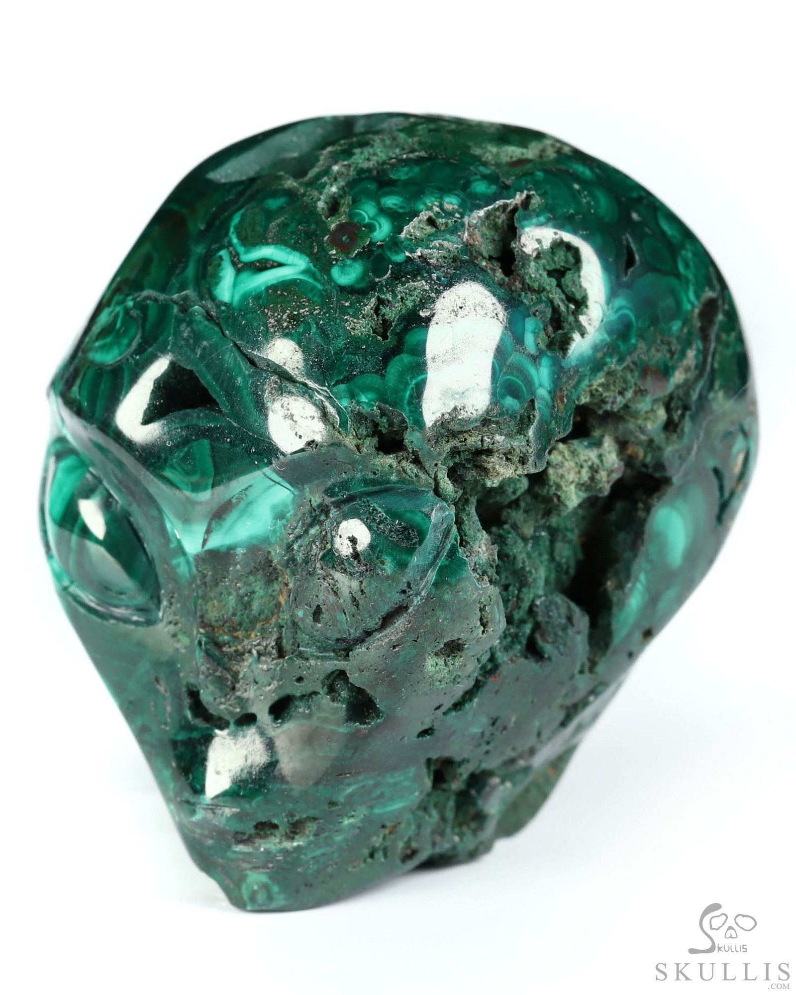 Gemstone 1.9" Malachite Star Being Female Alien Crystal Skull Companion, Hand Carved Gemstone Fine Art Sculpture, Reiki Healing Stone Statue Gemstone 1.9" Malachite Star Being Female Alien Crystal Skull Companion, Hand Carved Gemstone Fine Art Sculpture, Reiki Healing Stone Statue