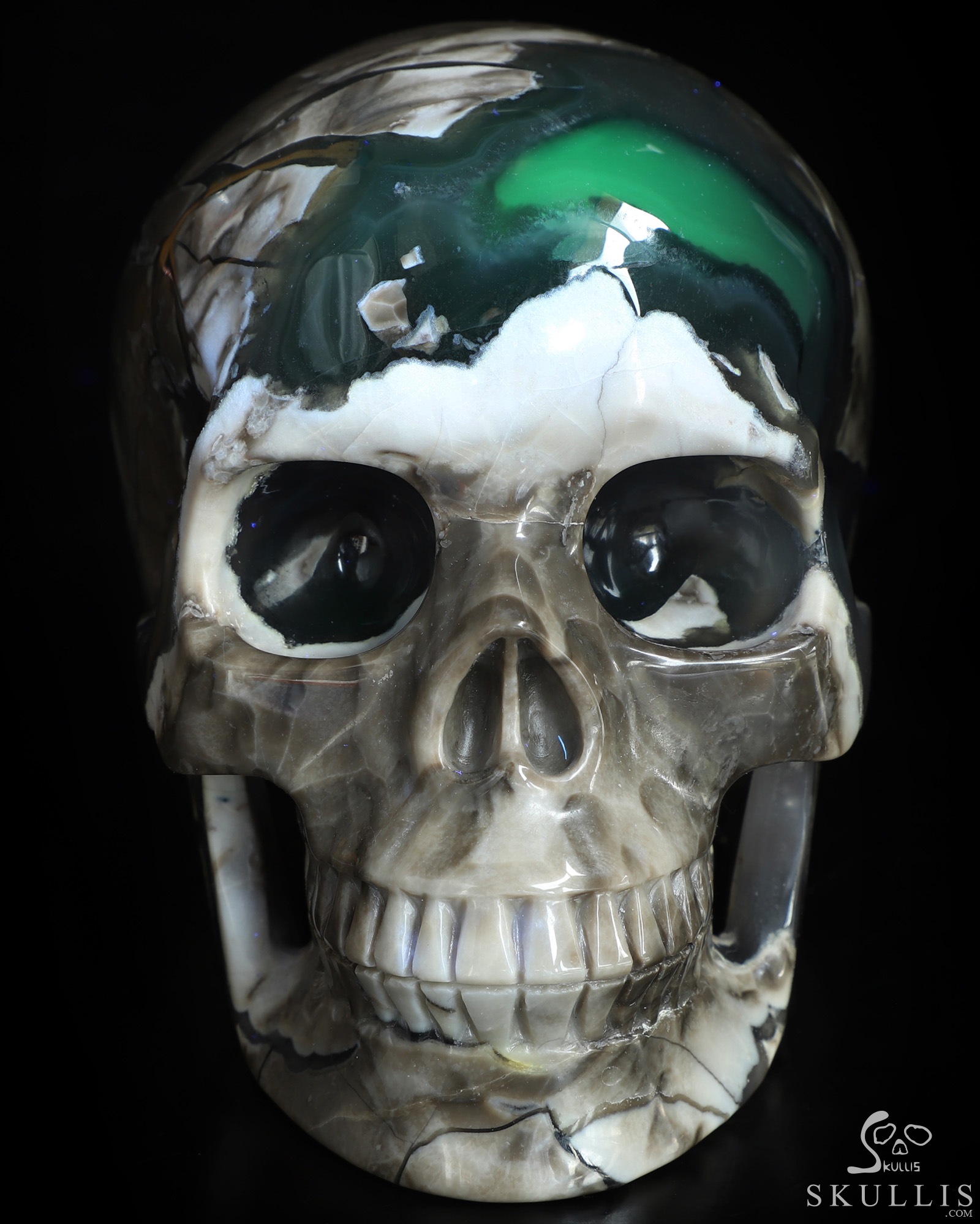 4.9" Volcano Agate Hand Carved Crystal Skull, Realistic, Crystal Healing 4.9" Volcano Agate Hand Carved Crystal Skull, Realistic, Crystal Healing