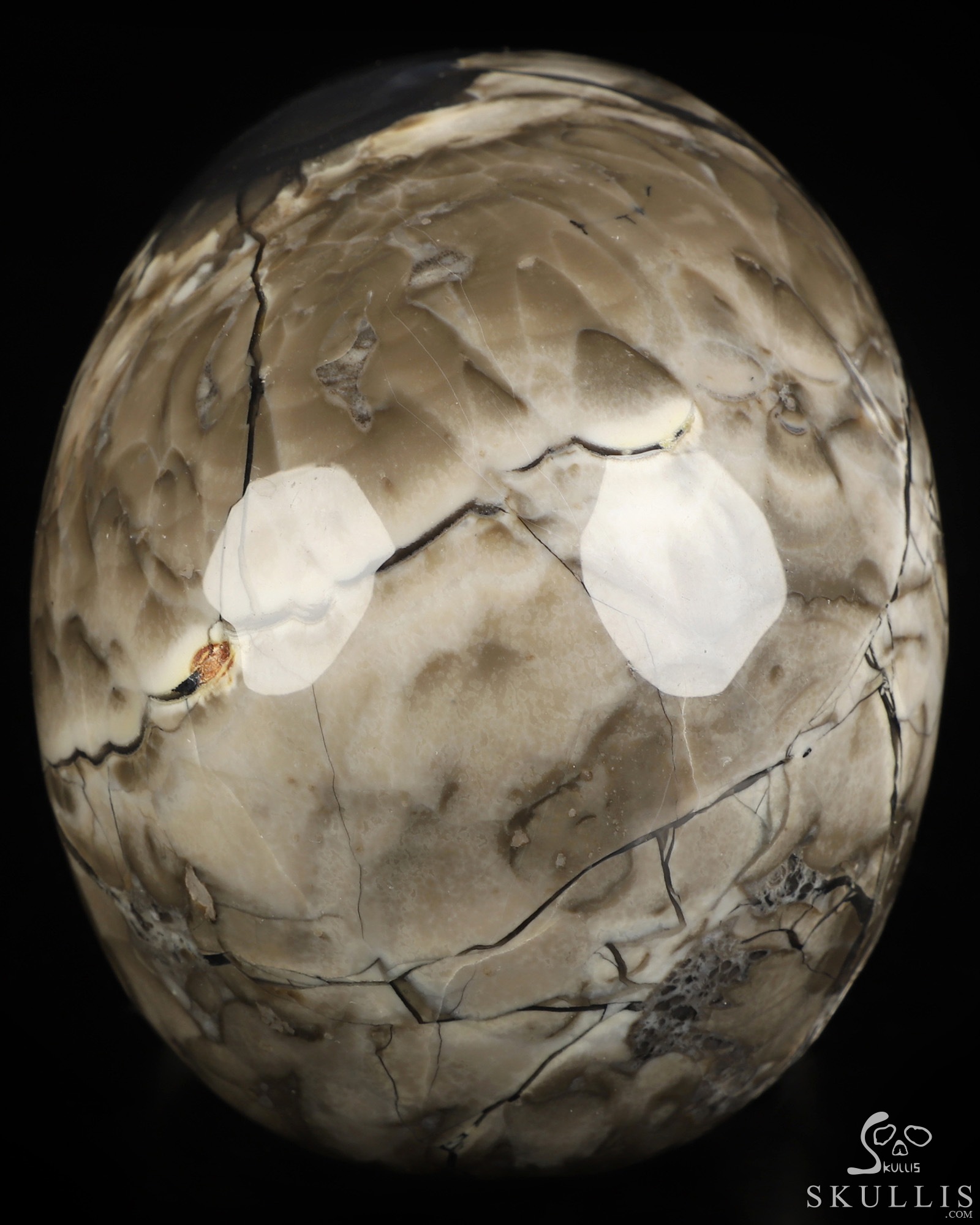 4.9" Volcano Agate Hand Carved Crystal Skull, Realistic, Crystal Healing 4.9" Volcano Agate Hand Carved Crystal Skull, Realistic, Crystal Healing