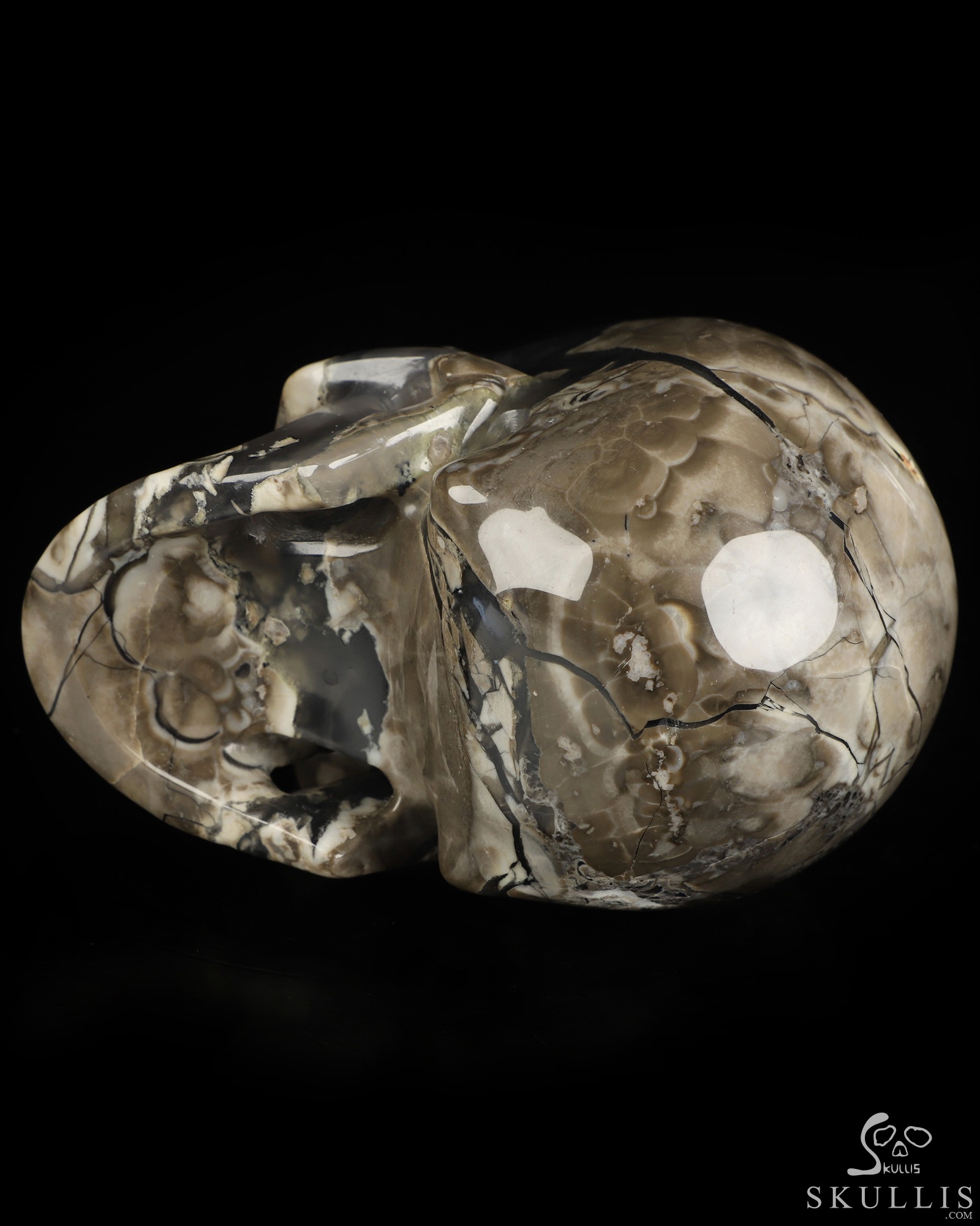 4.9" Volcano Agate Hand Carved Crystal Skull, Realistic, Crystal Healing 4.9" Volcano Agate Hand Carved Crystal Skull, Realistic, Crystal Healing