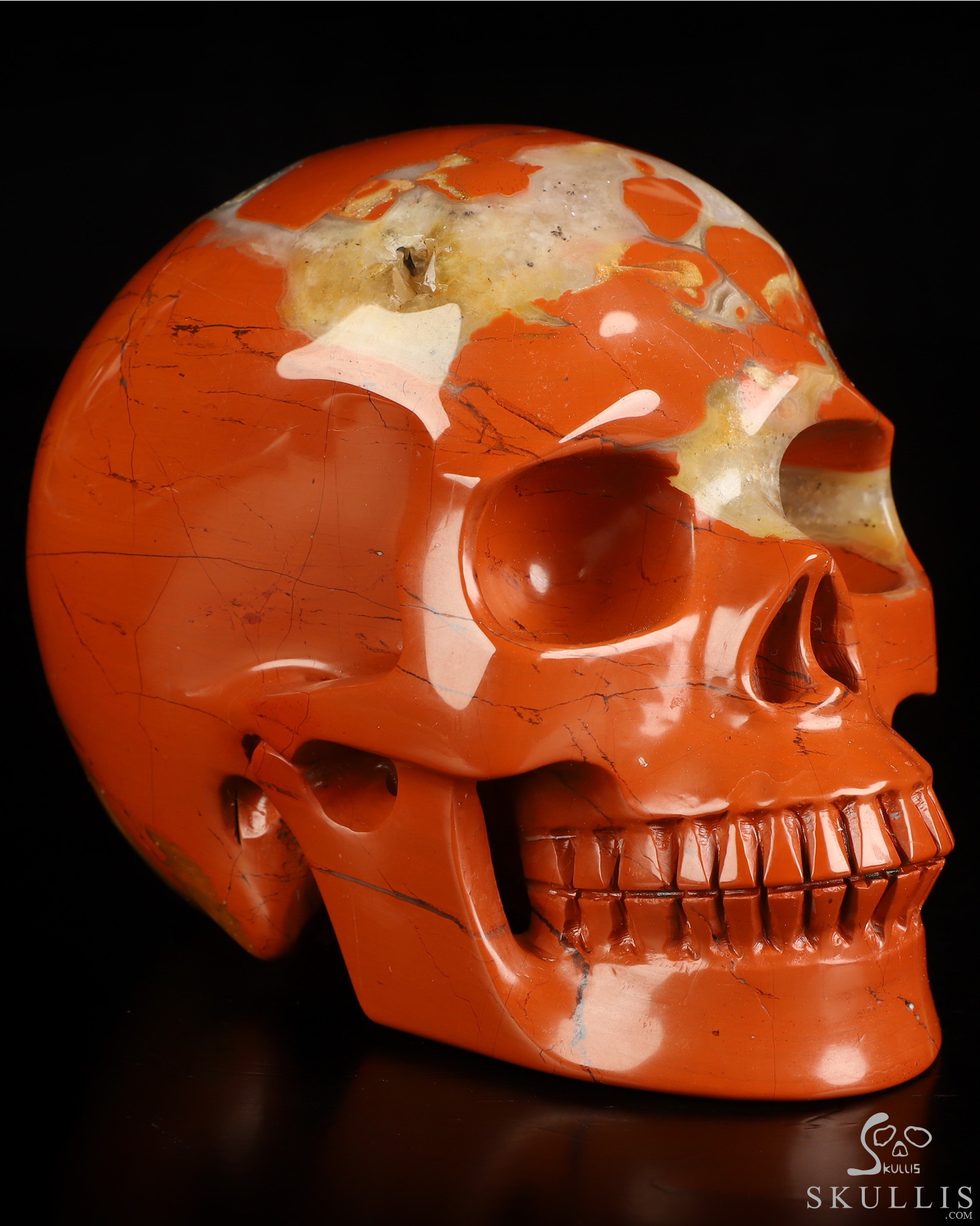 4.9" Red Jasper Hand Carved Crystal Skull, Realistic, Crystal Healing 4.9" Red Jasper Hand Carved Crystal Skull, Realistic, Crystal Healing