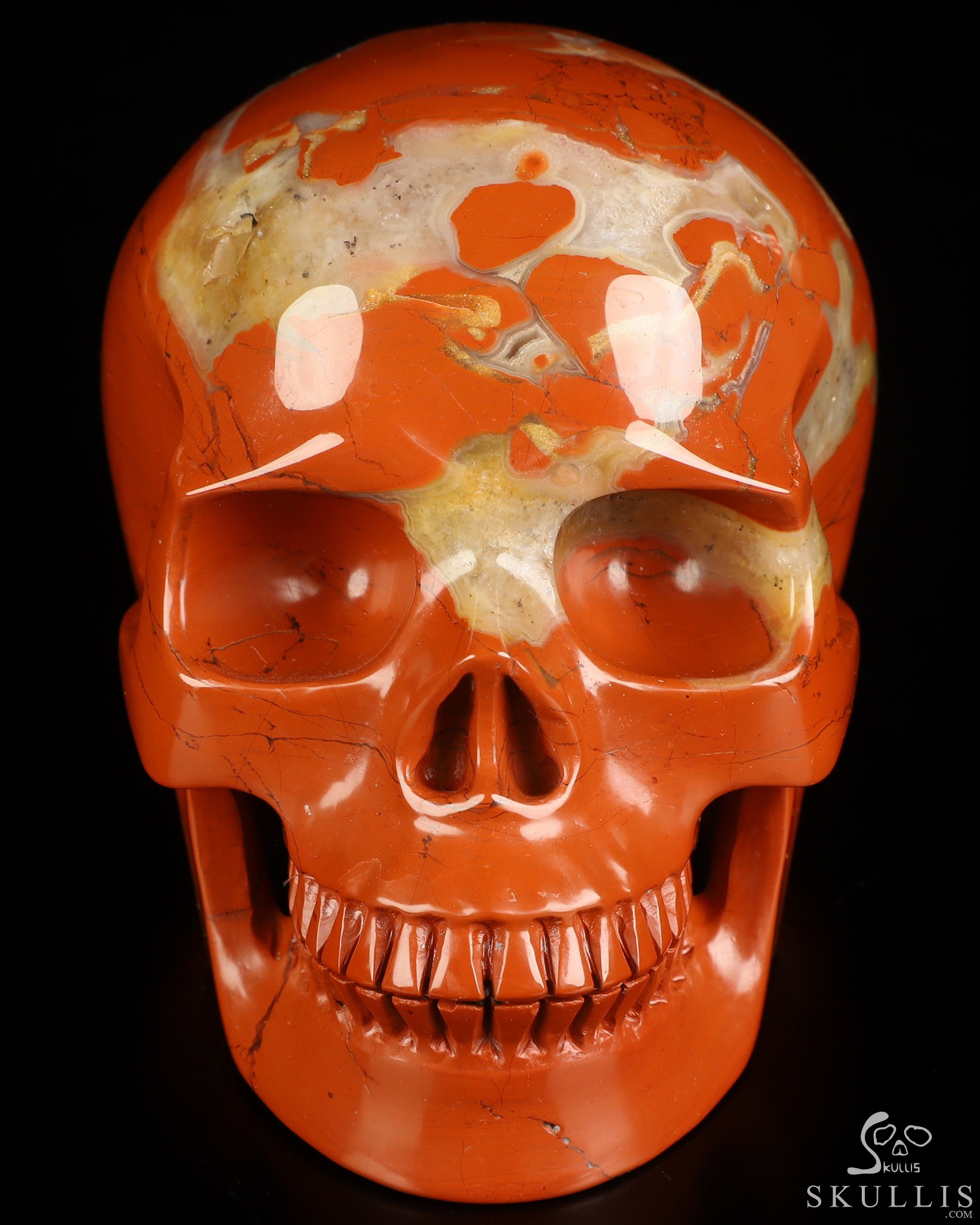 4.9" Red Jasper Hand Carved Crystal Skull, Realistic, Crystal Healing 4.9" Red Jasper Hand Carved Crystal Skull, Realistic, Crystal Healing
