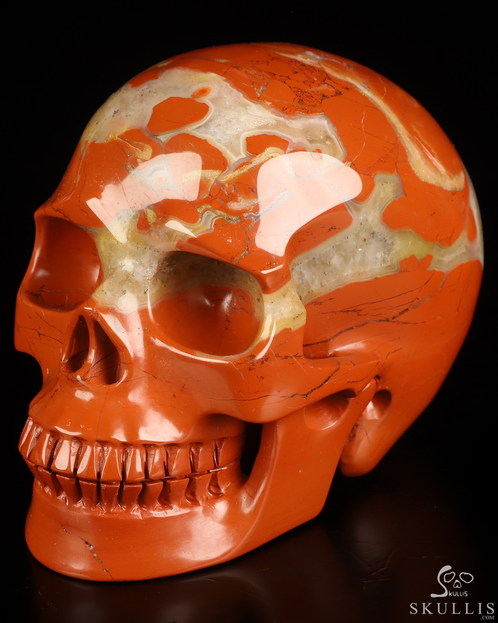 4.9" Red Jasper Hand Carved Crystal Skull, Realistic, Crystal Healing 4.9" Red Jasper Hand Carved Crystal Skull, Realistic, Crystal Healing