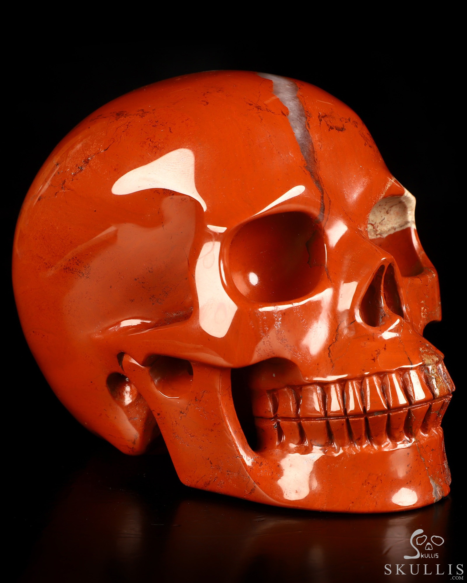 4.9" Red Jasper Hand Carved Crystal Skull, Realistic, Crystal Healing 4.9" Red Jasper Hand Carved Crystal Skull, Realistic, Crystal Healing