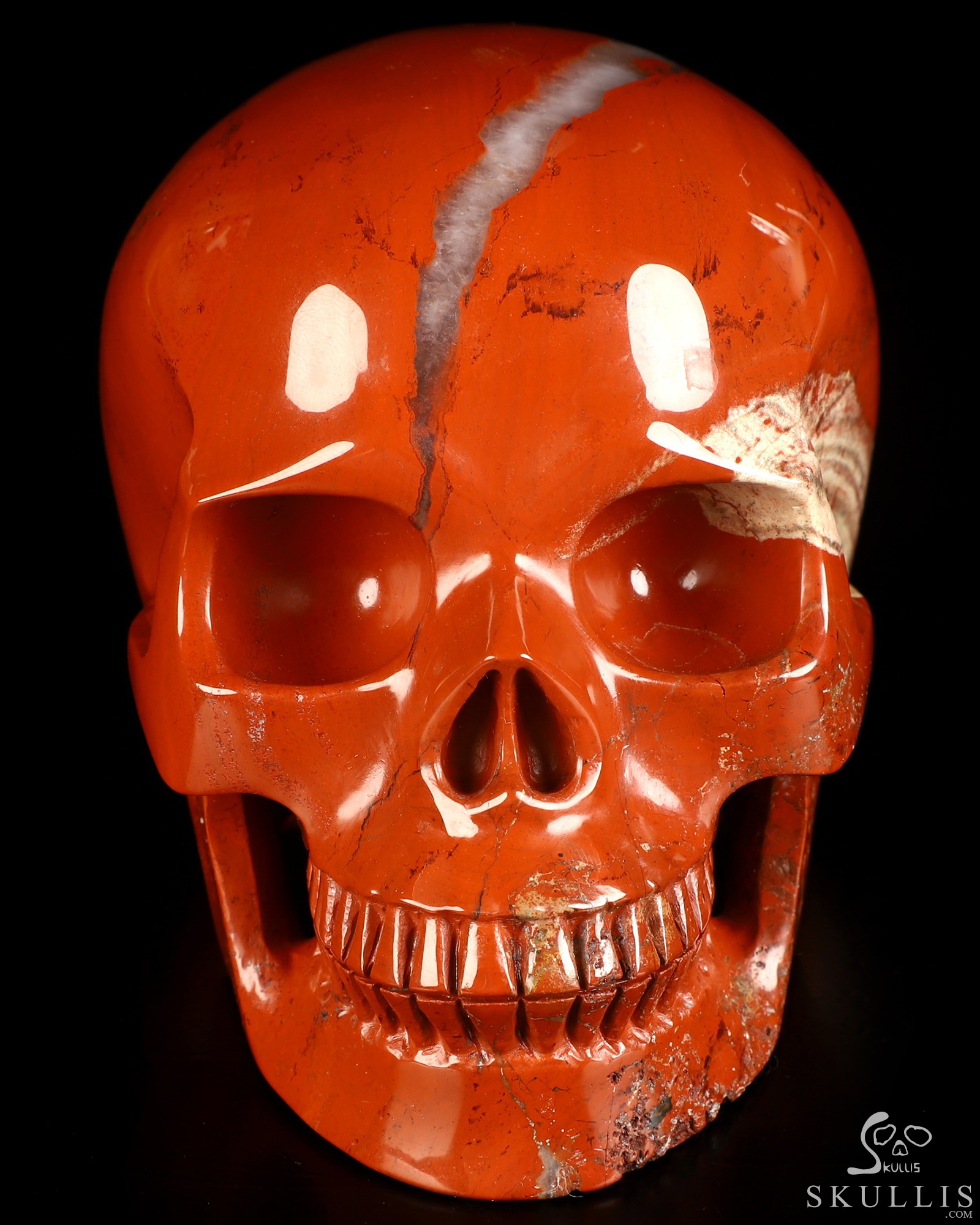 4.9" Red Jasper Hand Carved Crystal Skull, Realistic, Crystal Healing 4.9" Red Jasper Hand Carved Crystal Skull, Realistic, Crystal Healing