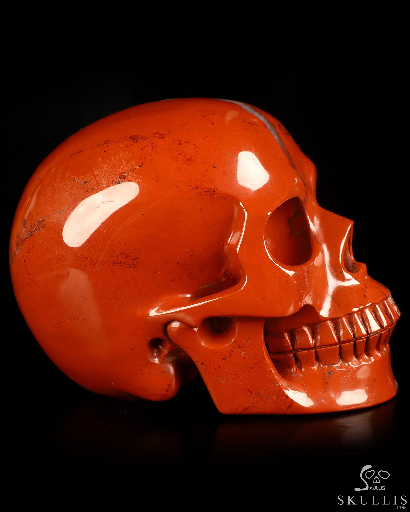 4.9" Red Jasper Hand Carved Crystal Skull, Realistic, Crystal Healing 4.9" Red Jasper Hand Carved Crystal Skull, Realistic, Crystal Healing
