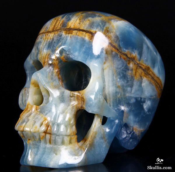 HUGE 4.0" Argentinian Onyx Carved Crystal Skull, Super Realistic HUGE 4.0" Argentinian Onyx Carved Crystal Skull, Super Realistic