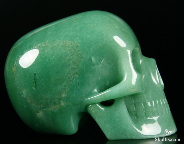 Green Flare Rhinestone Skull - Haus of Skulls