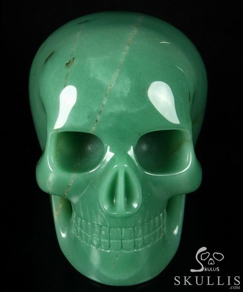 HUGE 5.1" Green Aventurine Carved Mitchell-Hedges Crystal Skull Replica, Skull of Doom HUGE 5.1" Green Aventurine Carved Mitchell-Hedges Crystal Skull Replica, Skull of Doom
