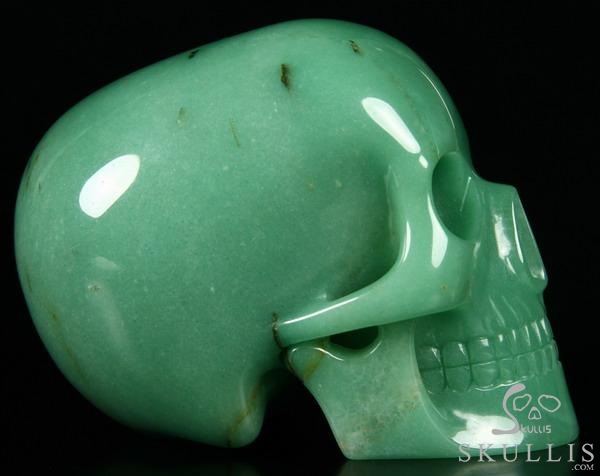 HUGE 5.1" Green Aventurine Carved Mitchell-Hedges Crystal Skull Replica, Skull of Doom HUGE 5.1" Green Aventurine Carved Mitchell-Hedges Crystal Skull Replica, Skull of Doom