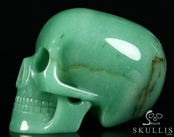 HUGE 5.1" Green Aventurine Carved Mitchell-Hedges Crystal Skull Replica, Skull of Doom HUGE 5.1" Green Aventurine Carved Mitchell-Hedges Crystal Skull Replica, Skull of Doom