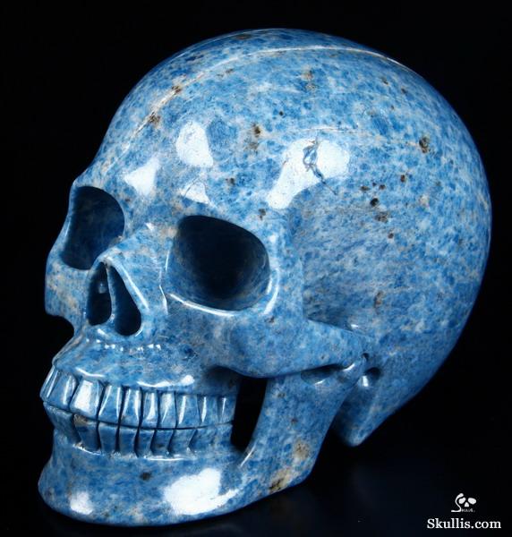 Huge 5.2" Lapis Lazuli Carved Crystal Skull, Realistic Huge 5.2" Lapis Lazuli Carved Crystal Skull, Realistic