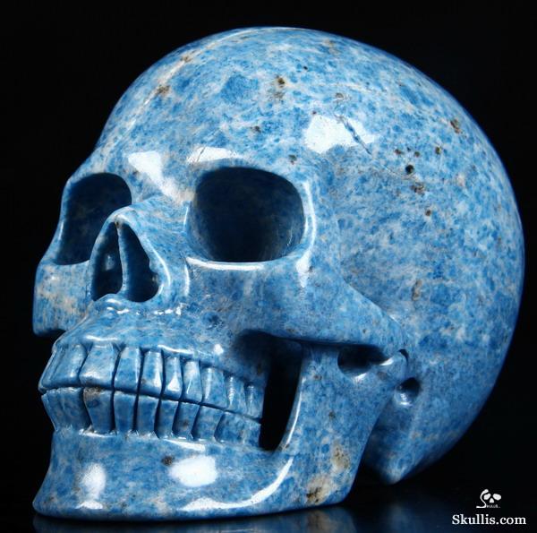 Huge 5.2" Lapis Lazuli Carved Crystal Skull, Realistic Huge 5.2" Lapis Lazuli Carved Crystal Skull, Realistic