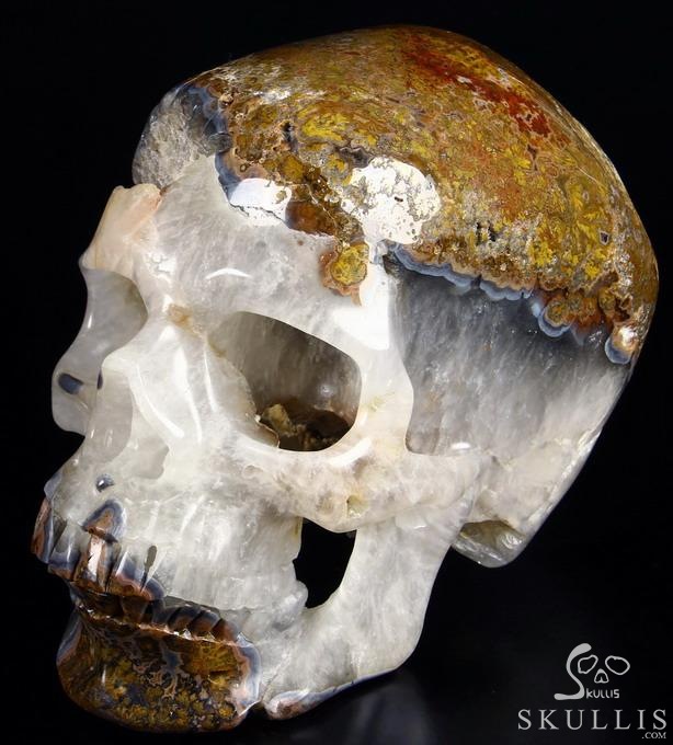RERE Lifesized 7.3" Empire Red Agate Carved Crystal Skull,Super Realistic, GEODE RERE Lifesized 7.3" Empire Red Agate Carved Crystal Skull,Super Realistic, GEODE