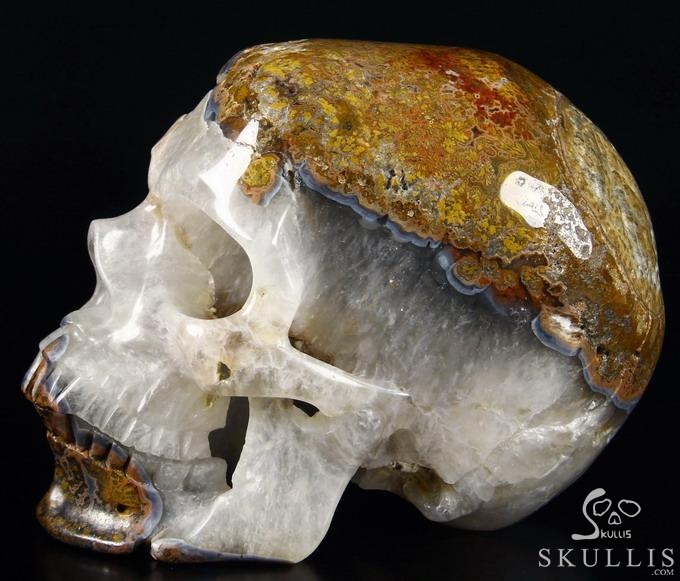 RERE Lifesized 7.3" Empire Red Agate Carved Crystal Skull,Super Realistic, GEODE RERE Lifesized 7.3" Empire Red Agate Carved Crystal Skull,Super Realistic, GEODE