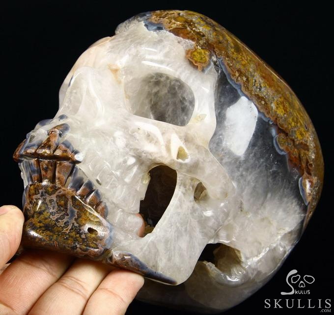 RERE Lifesized 7.3" Empire Red Agate Carved Crystal Skull,Super Realistic, GEODE RERE Lifesized 7.3" Empire Red Agate Carved Crystal Skull,Super Realistic, GEODE