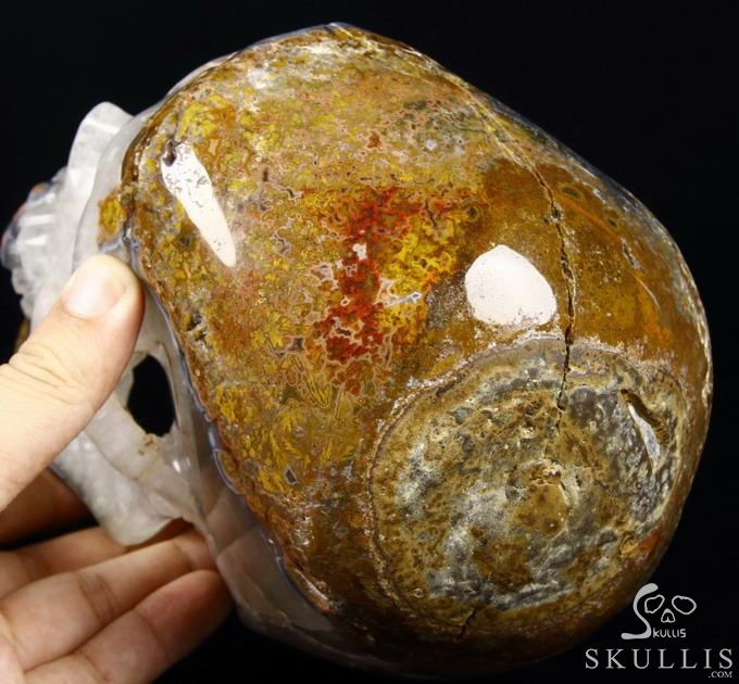 RERE Lifesized 7.3" Empire Red Agate Carved Crystal Skull,Super Realistic, GEODE RERE Lifesized 7.3" Empire Red Agate Carved Crystal Skull,Super Realistic, GEODE