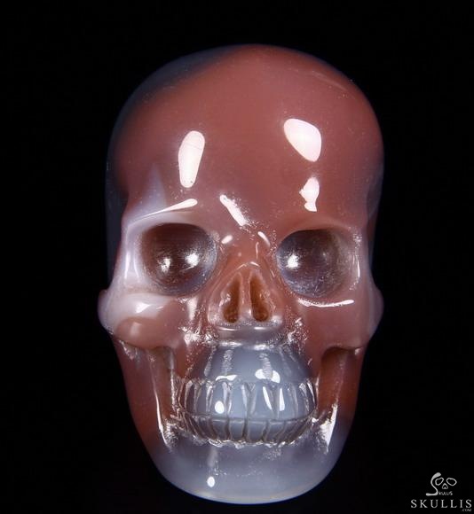 The Poetic Dreamer - US size 8 Mozambique Agate Hand Carved Crystal Skull Ring, Crystal Healing Skull Jewelry, for Women & Men The Poetic Dreamer - US size 8 Mozambique Agate Hand Carved Crystal Skull Ring, Crystal Healing Skull Jewelry, for Women & Men