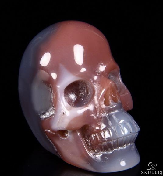 The Poetic Dreamer - US size 8 Mozambique Agate Hand Carved Crystal Skull Ring, Crystal Healing Skull Jewelry, for Women & Men The Poetic Dreamer - US size 8 Mozambique Agate Hand Carved Crystal Skull Ring, Crystal Healing Skull Jewelry, for Women & Men