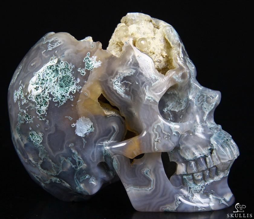 Rose Geode Skull 19cm