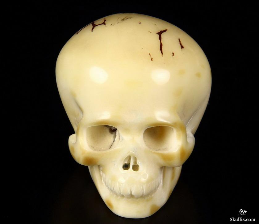 1.7" Tagua Nut Carved Crystal Skull 1.7" Tagua Nut Carved Crystal Skull