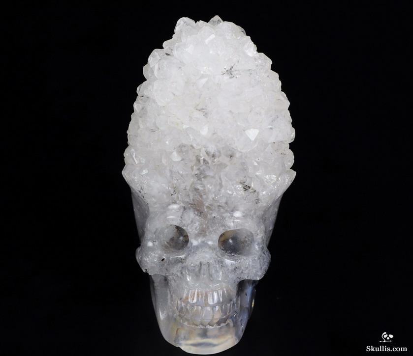 2.5" Agate Druse Carved Crystal Skull 2.5" Agate Druse Carved Crystal Skull