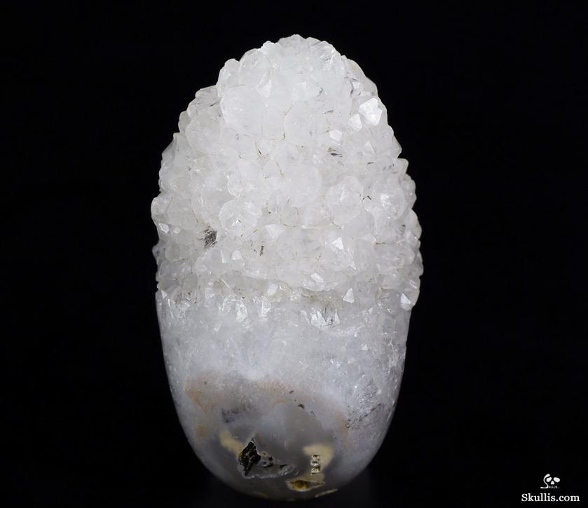 2.5" Agate Druse Carved Crystal Skull 2.5" Agate Druse Carved Crystal Skull