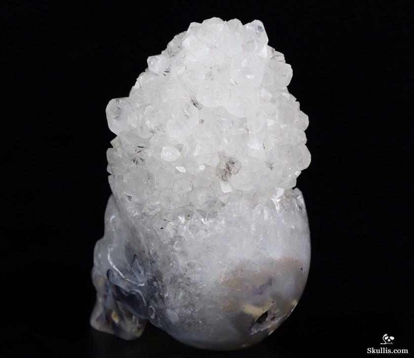 2.5" Agate Druse Carved Crystal Skull 2.5" Agate Druse Carved Crystal Skull