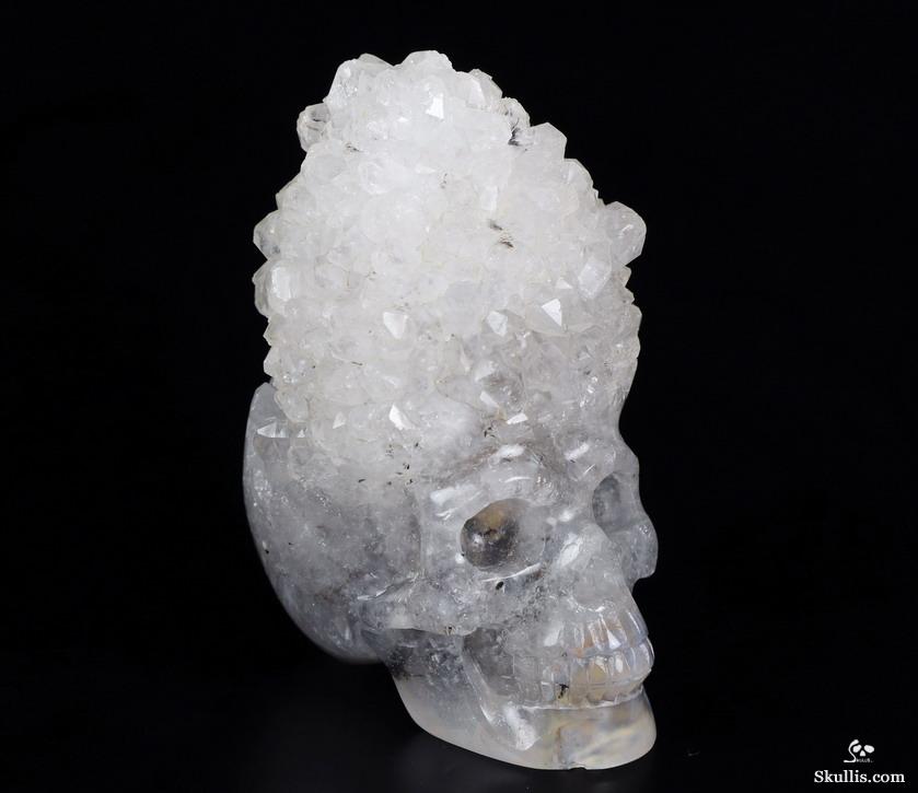 2.5" Agate Druse Carved Crystal Skull 2.5" Agate Druse Carved Crystal Skull