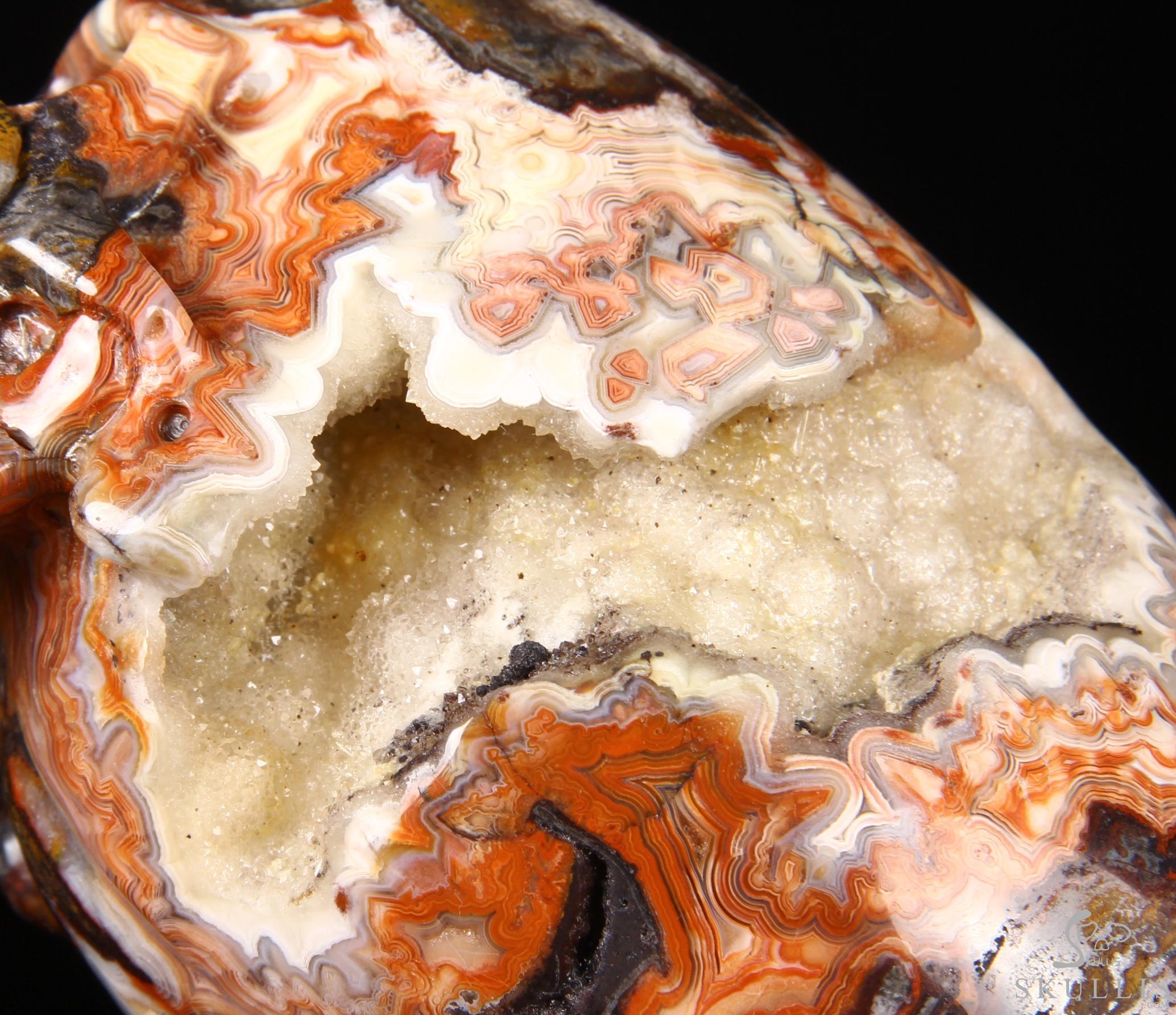 Stunning Huge 6.3" Crazy Lace Agate Carved Elongated Mayan Alien Crystal Skull, Crystal Healing Stunning Huge 6.3" Crazy Lace Agate Carved Elongated Mayan Alien Crystal Skull, Crystal Healing