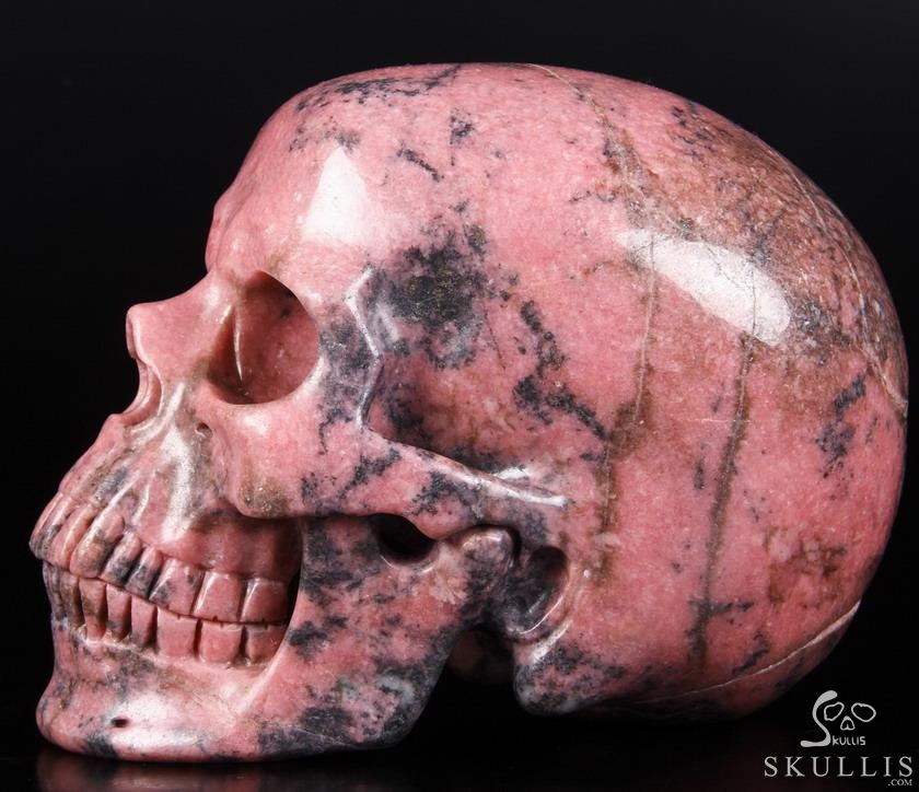 412g Rhodonite Crystal Skull