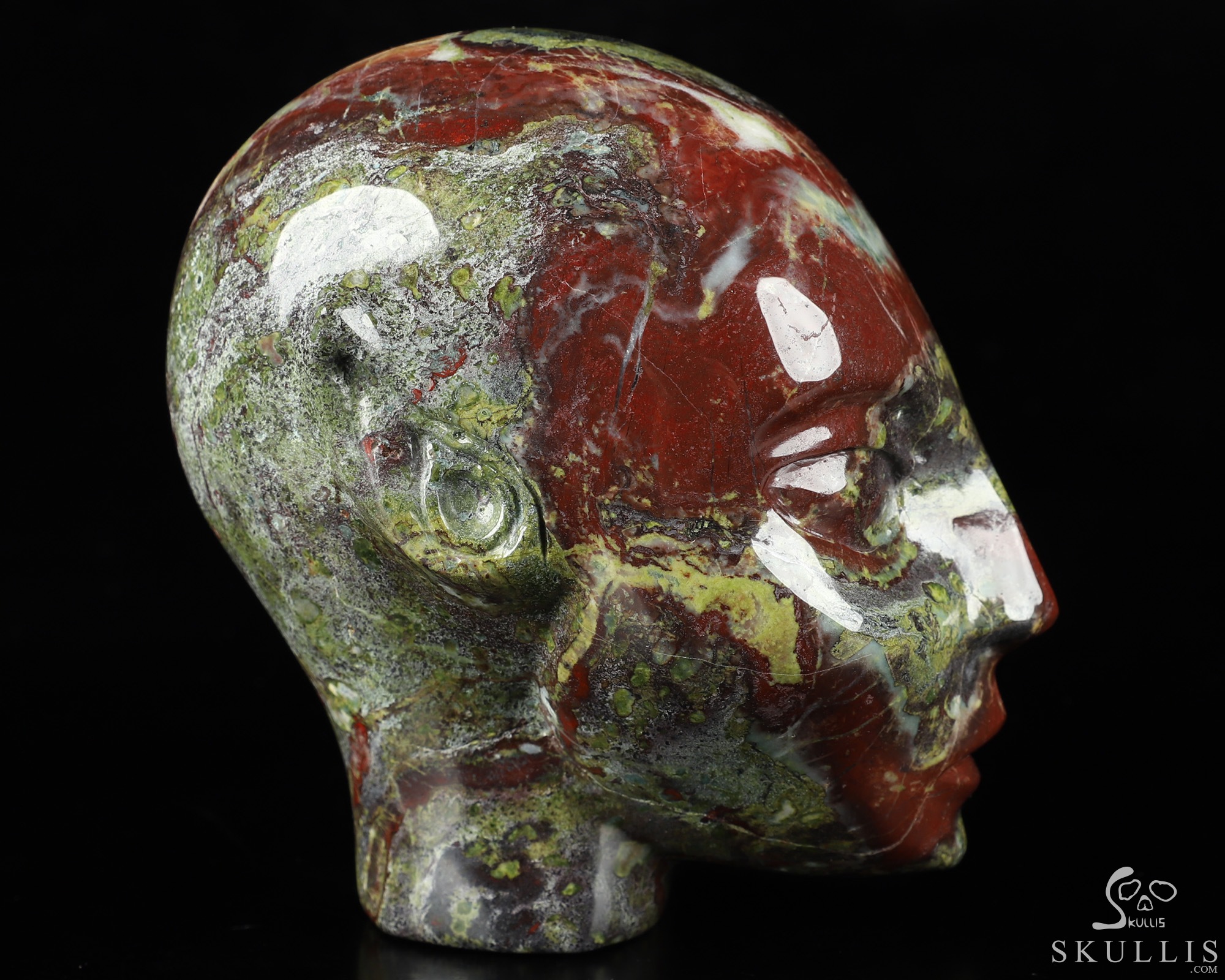 4.2" Dragon Blood Jasper Hand Carved Fairy Elf Alien Crystal Skull Companion Sculpture, Crystal Healing 4.2" Dragon Blood Jasper Hand Carved Fairy Elf Alien Crystal Skull Companion Sculpture, Crystal Healing