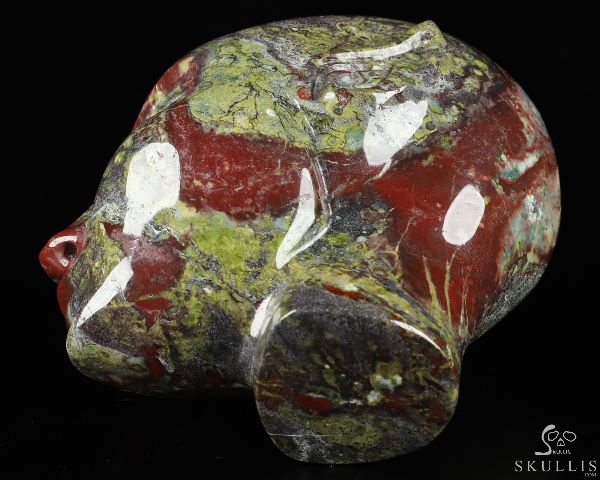 4.2" Dragon Blood Jasper Hand Carved Fairy Elf Alien Crystal Skull Companion Sculpture, Crystal Healing 4.2" Dragon Blood Jasper Hand Carved Fairy Elf Alien Crystal Skull Companion Sculpture, Crystal Healing