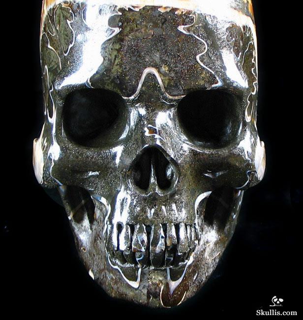RARE Amazing Rainbows Biggest 6.8" Ammonite Fossil Carved Crystal Skull, Super Realistic 5.2LB, JUST FOR Zeltarah RARE Amazing Rainbows Biggest 6.8" Ammonite Fossil Carved Crystal Skull, Super Realistic 5.2LB, JUST FOR Zeltarah
