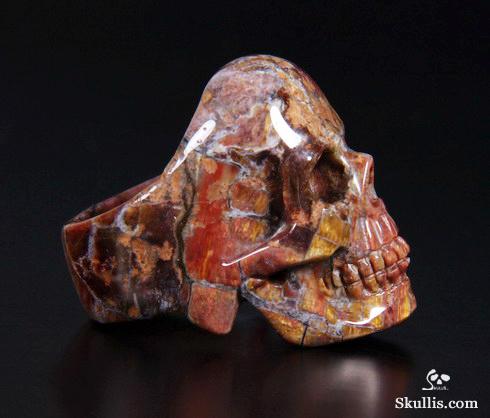 Size 11, Pietersite Carved Crystal Skull Size 11, Pietersite Carved Crystal Skull
