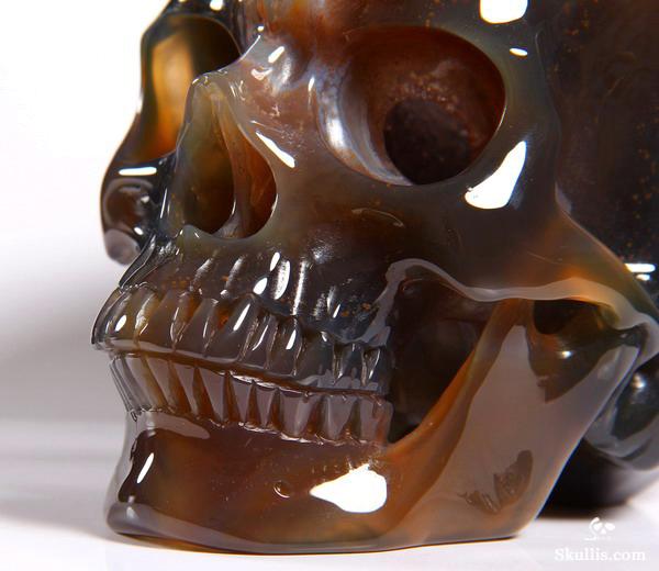 Huge Geode 5.0" Agate Carved Crystal Skull Huge Geode 5.0" Agate Carved Crystal Skull