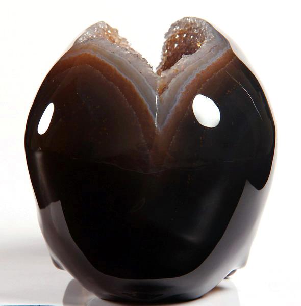 Huge Geode 5.0" Agate Carved Crystal Skull Huge Geode 5.0" Agate Carved Crystal Skull