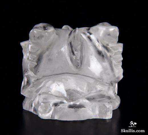 2.5" Quartz Rock Crystal Carved Crystal Dragon Skull 2.5" Quartz Rock Crystal Carved Crystal Dragon Skull
