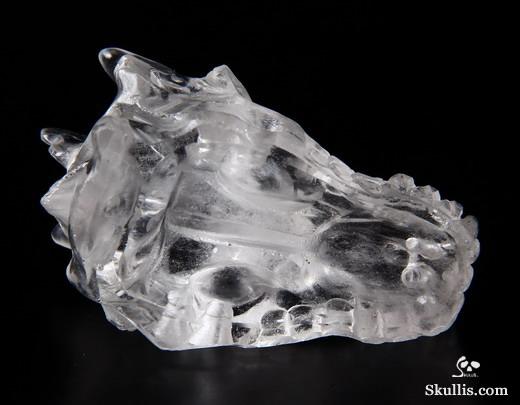 2.5" Quartz Rock Crystal Carved Crystal Dragon Skull 2.5" Quartz Rock Crystal Carved Crystal Dragon Skull