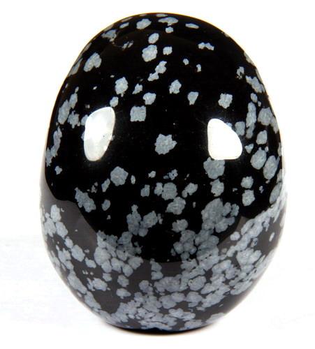 2.4" Snowflake Obsidian Carved Crystal Skull, Realistic 2.4" Snowflake Obsidian Carved Crystal Skull, Realistic